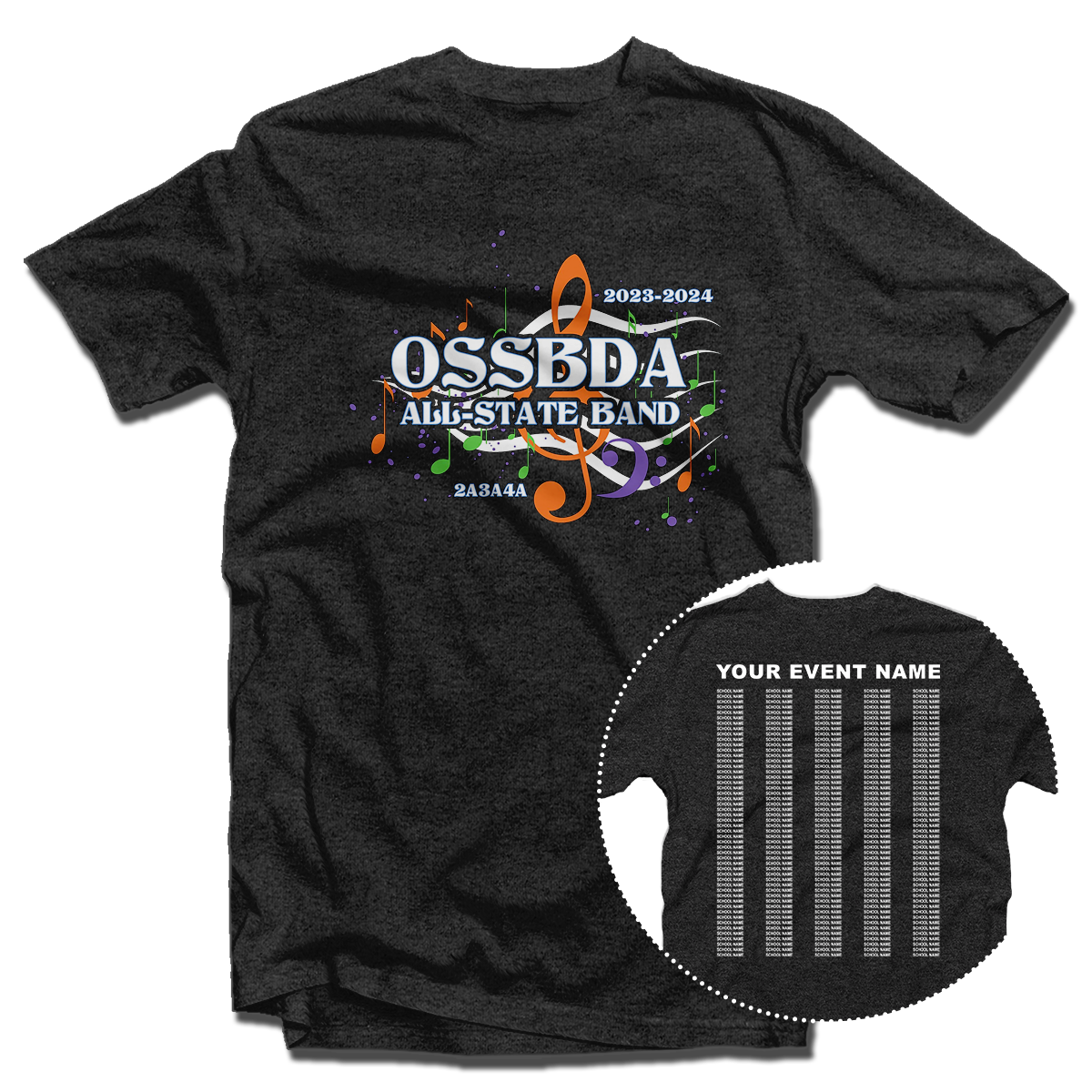 2024-2023 OSSBDA 2A/3A/4A All-State Band T-Shirt