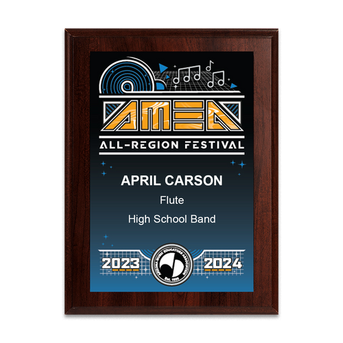 2024 AMEA All-Region Festival 6x8 Plaque
