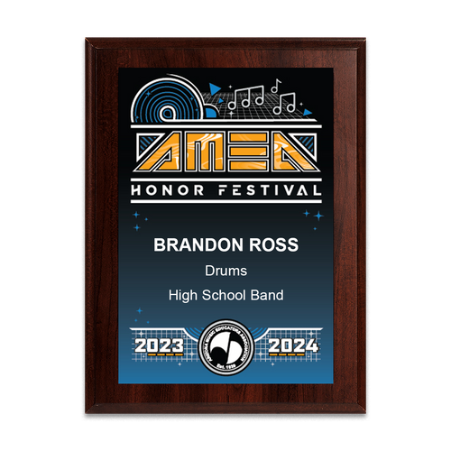 2024 AMEA Honor Festival 6x8 Plaque