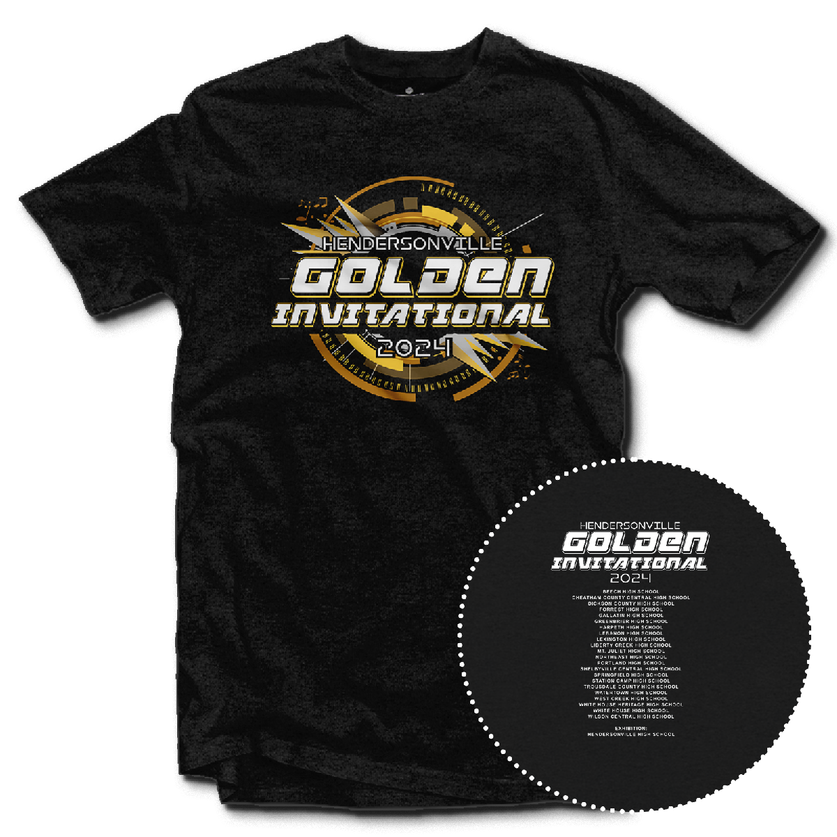 2024 Hendersonville Golden Invitational Marching Contest T-Shirt