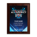 2024-2025 Lamar CISD Junior High All-District Band 6x8 Plaque