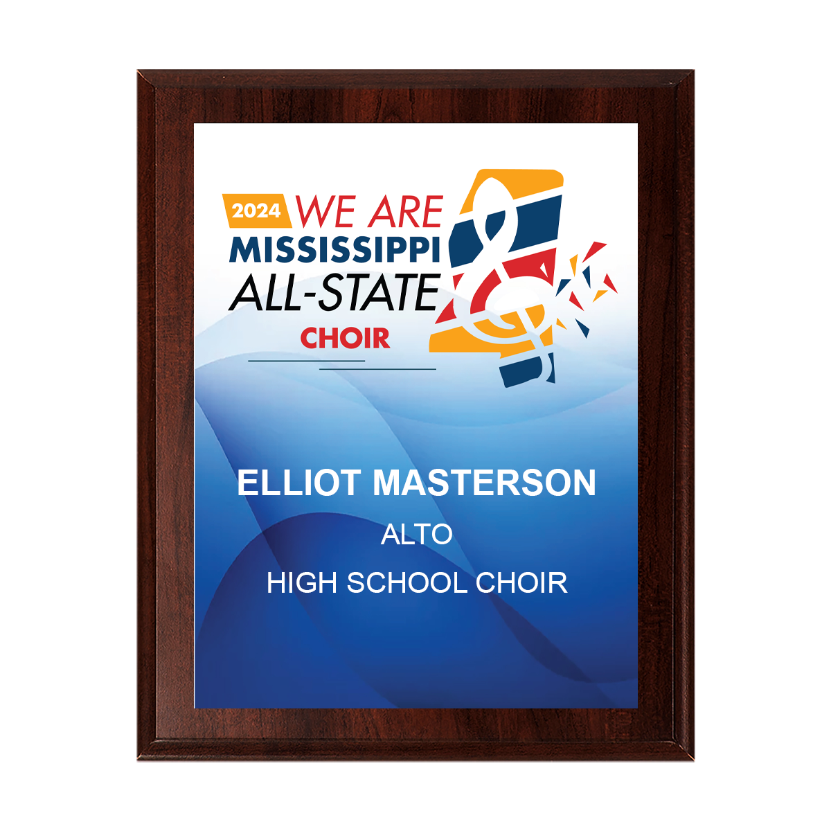 2024 MMEA All-State Choir 8x10 Plaque