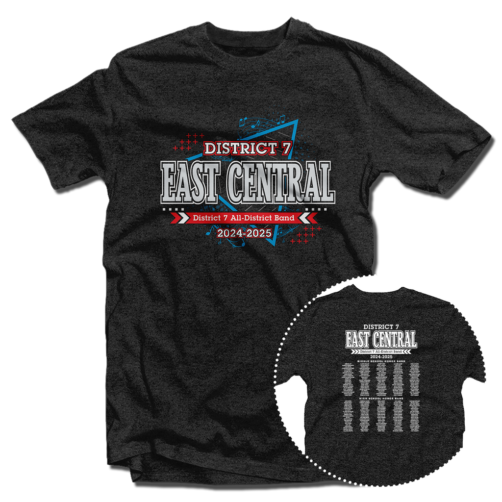 2024-2025 East Central District 7 Band T-Shirt