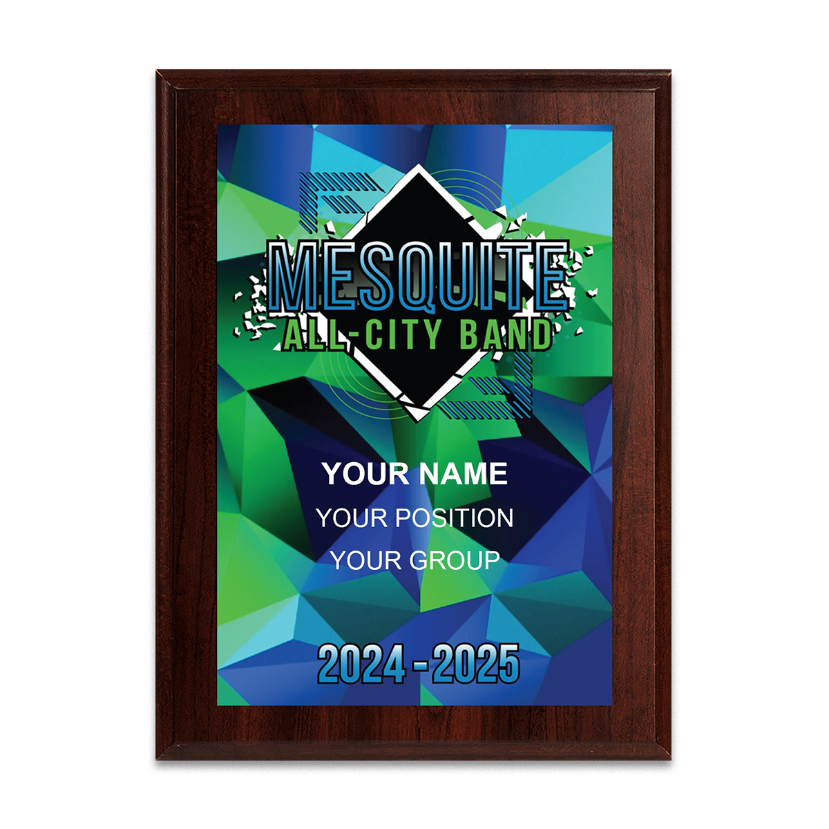 2024-2025 Mesquite All-City Band 6x8 Plaque