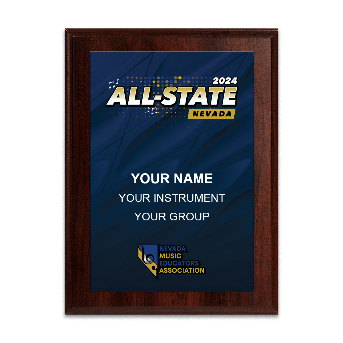 2024 NMEA (Nevada) All-State 8x10 Plaque
