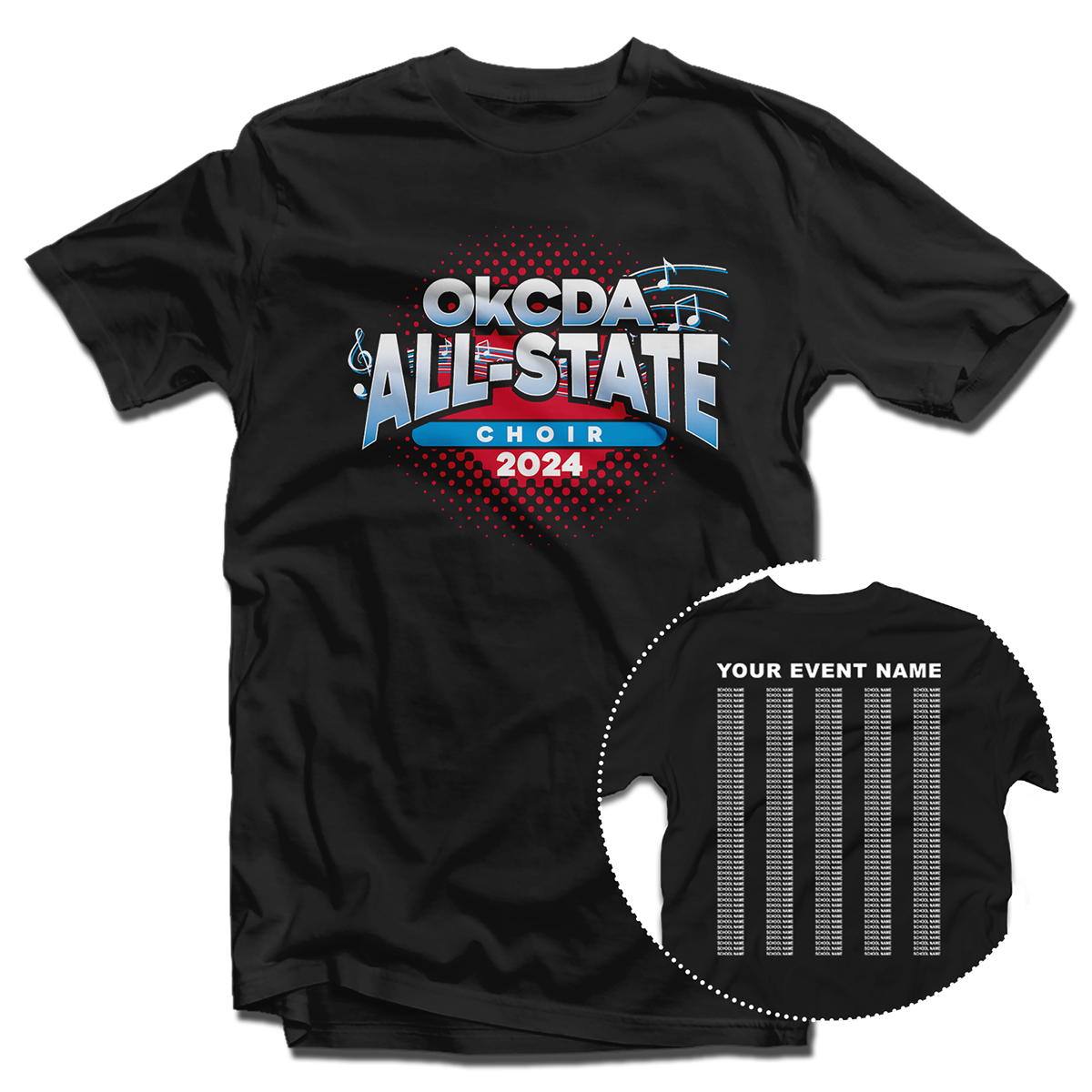 2024 Oklahoma Choral Directors Association All-State T-Shirt