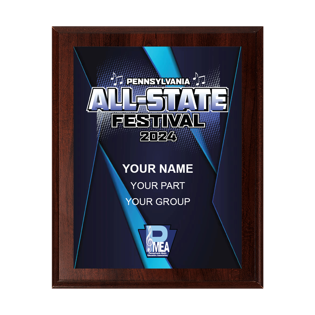 2024 PMEA All-State 8x10 Plaque