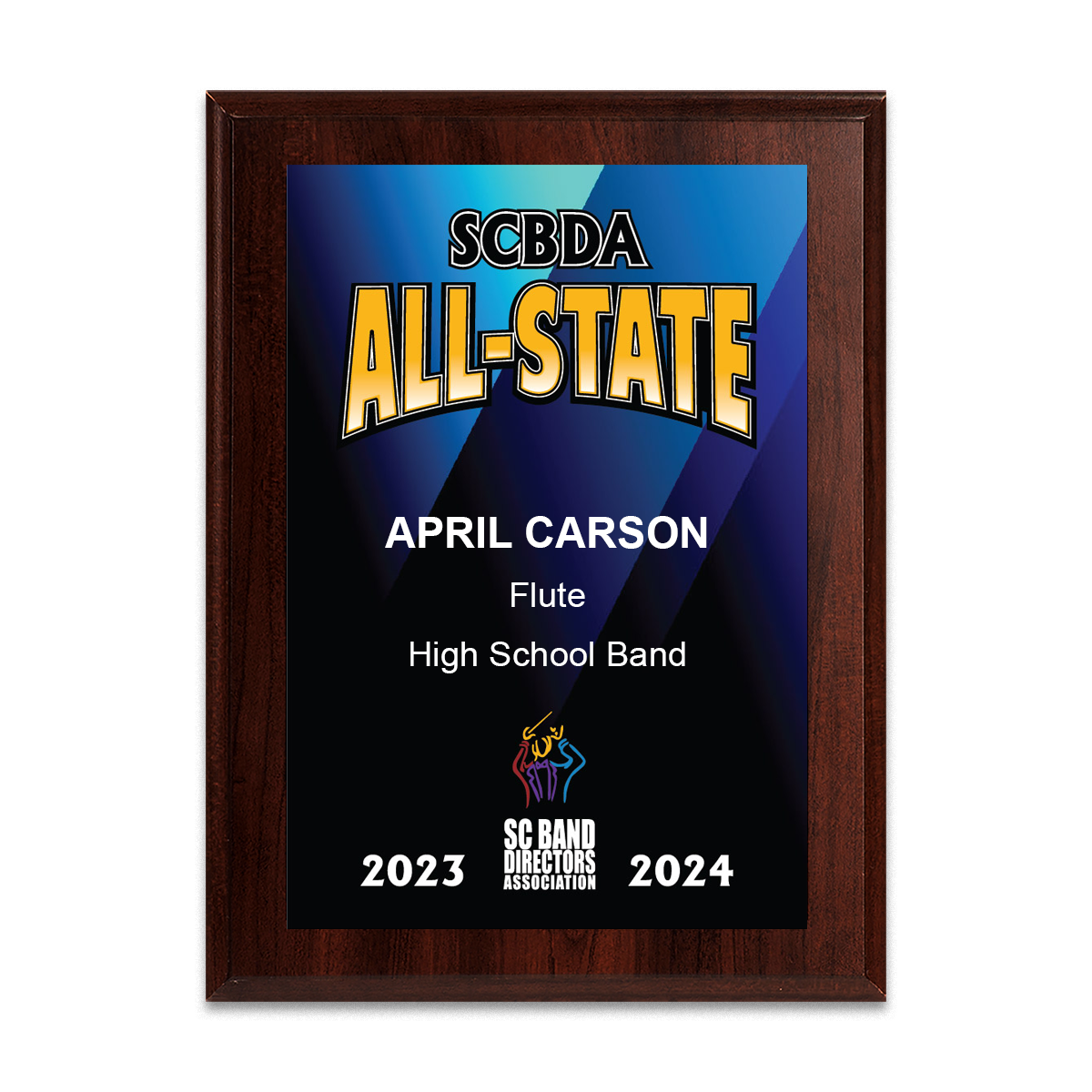 2024 SCBDA All-State 8x10 Plaque