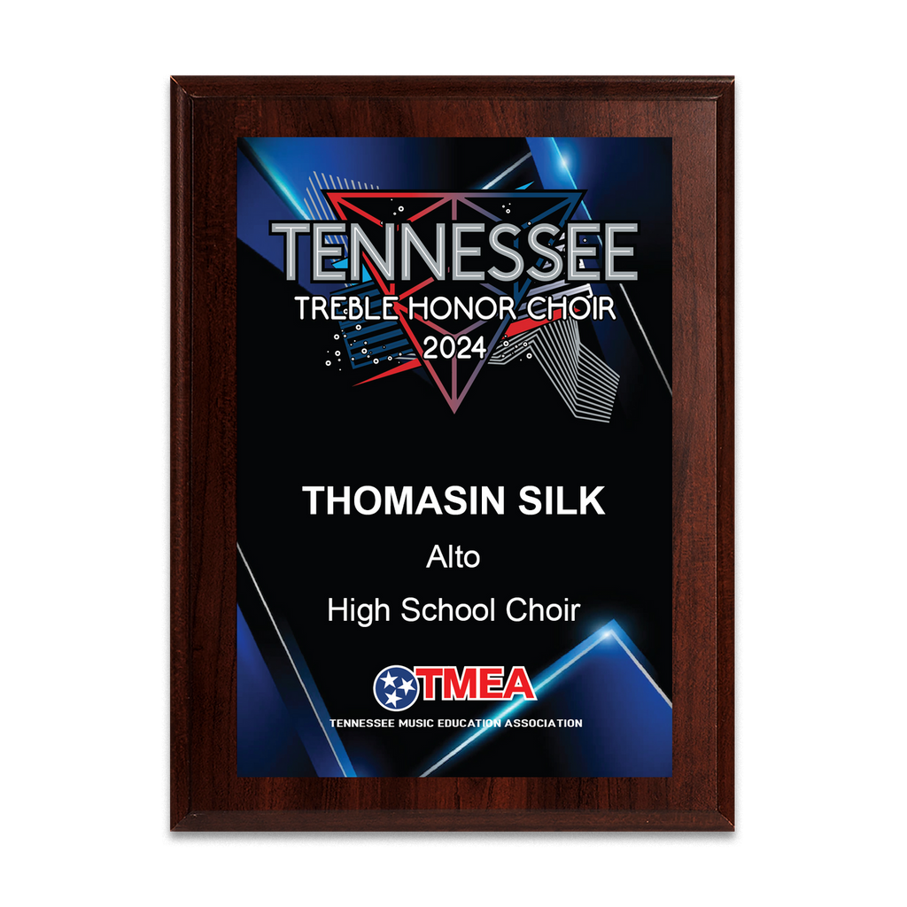 2024 TMEA (Tennessee) All-State  8x10 Plaque