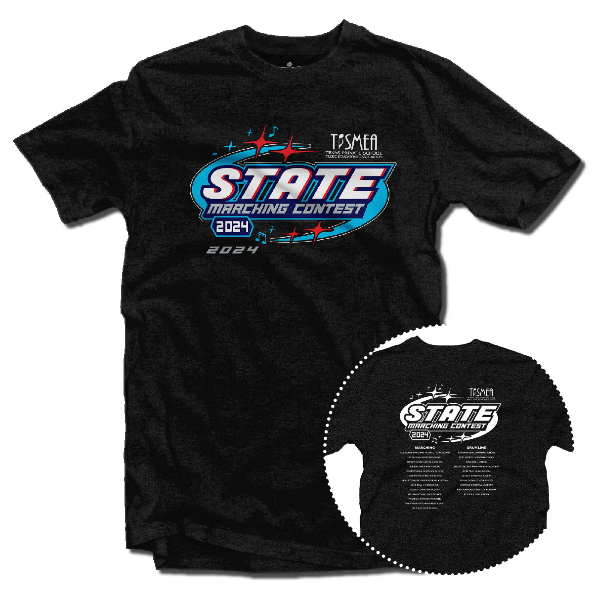 2024 TPSMEA State Marching Contest T-Shirt