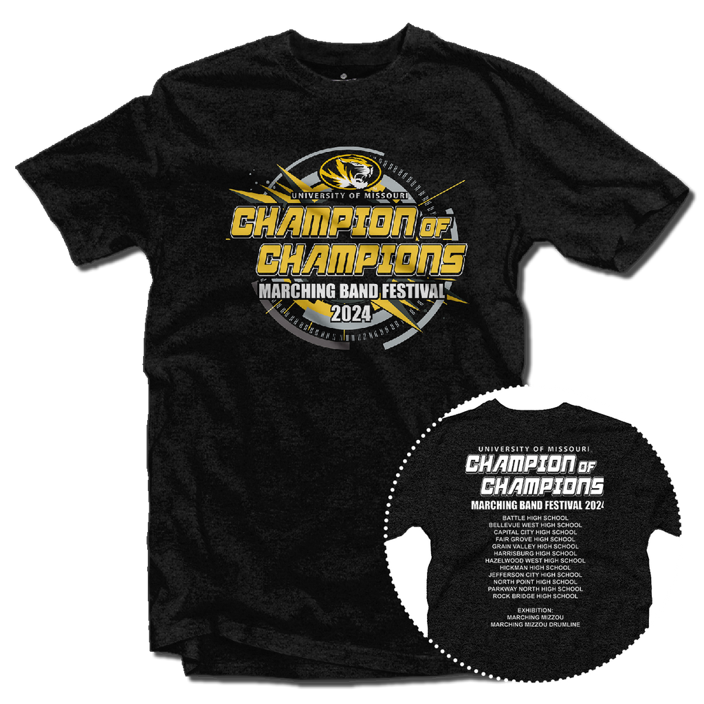 2024 UM Champion of Champions Marching Band Festival T-Shirt