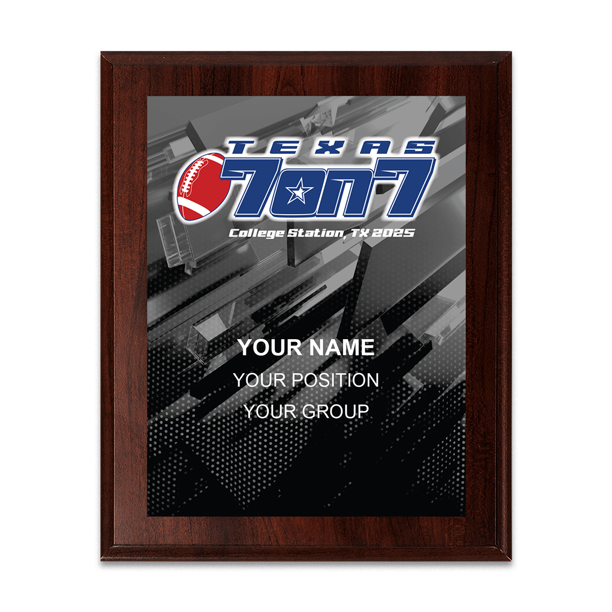 2025 Texas 7 on 7 8x10 Plaque