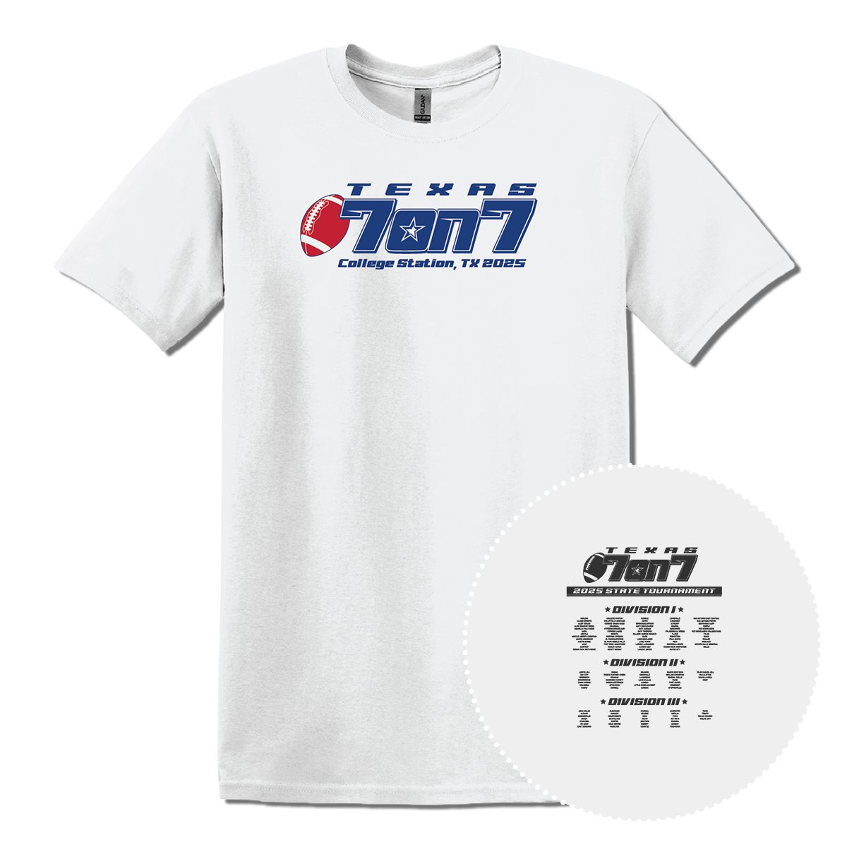 2025 Texas 7 on 7 Football T-Shirt