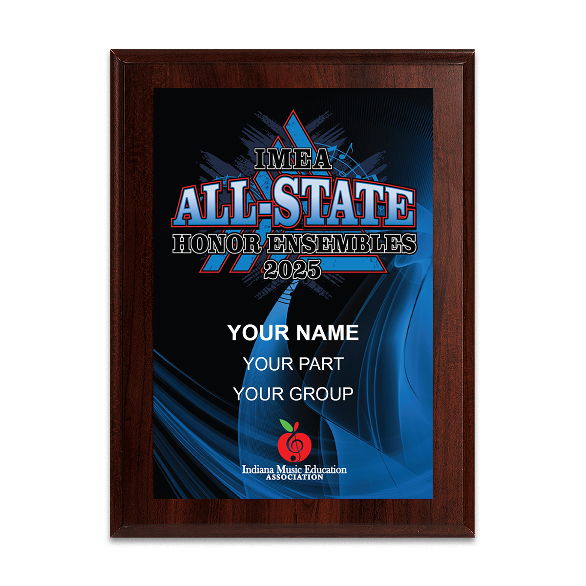 2025 IMEA (Indiana) All-State 8x10 Plaque