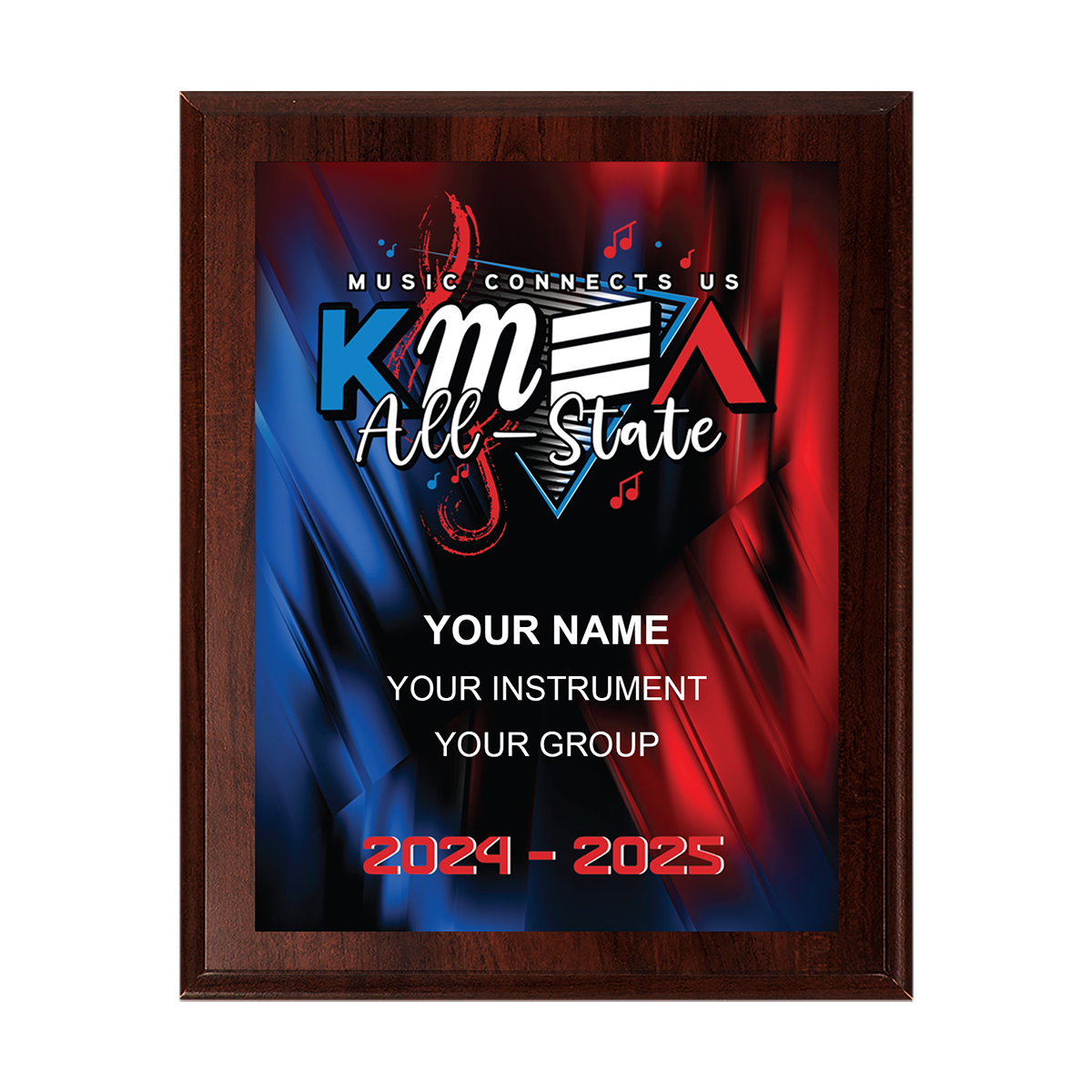 2024-2025 KMEA (Kentucky) All-State 8x10 Plaque