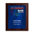 2025-2026 Lamar CISD Junior High All-District Band 6x8 Plaque