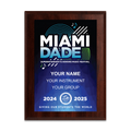 2025 Miami Dade Superintendent's Honors Music Festival 6x8 Plaque