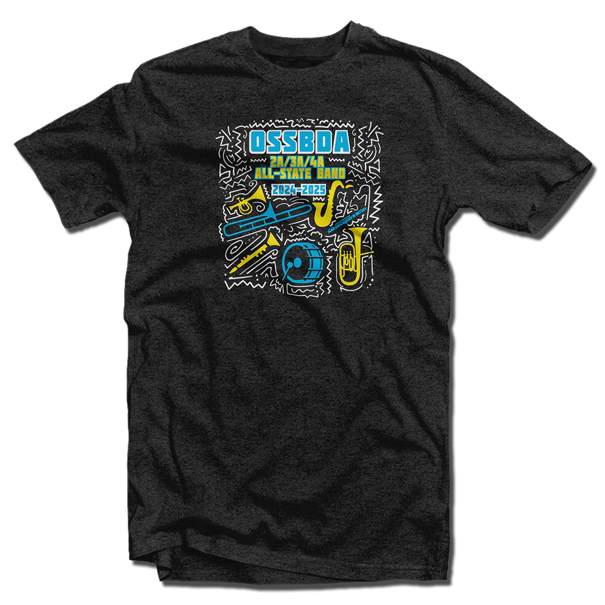 2024-2025 OSSBDA 2A/3A/4A All-State Band T-Shirt