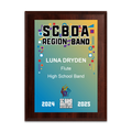 2025 SCBDA Region Band 6x8 Plaque