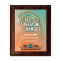 2025-2026 TMEA All-Region Band 6x8 Plaque