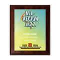 2025-2026 TMEA All-Region Jazz Band 6x8 Plaque