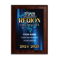 2024-2025 TPSMEA North Honor & Region Orchestra 6x8 Plaque