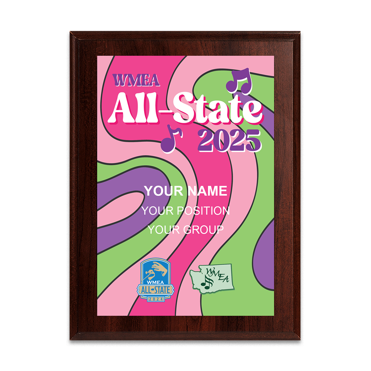 2025 WMEA Junior All-State 6x8 Plaque