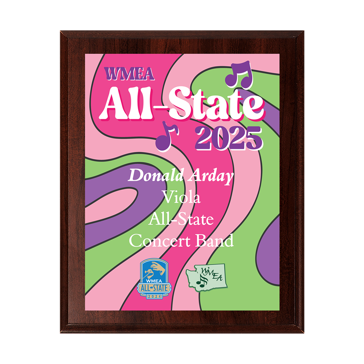 2025 WMEA All-State 8x10 Plaque