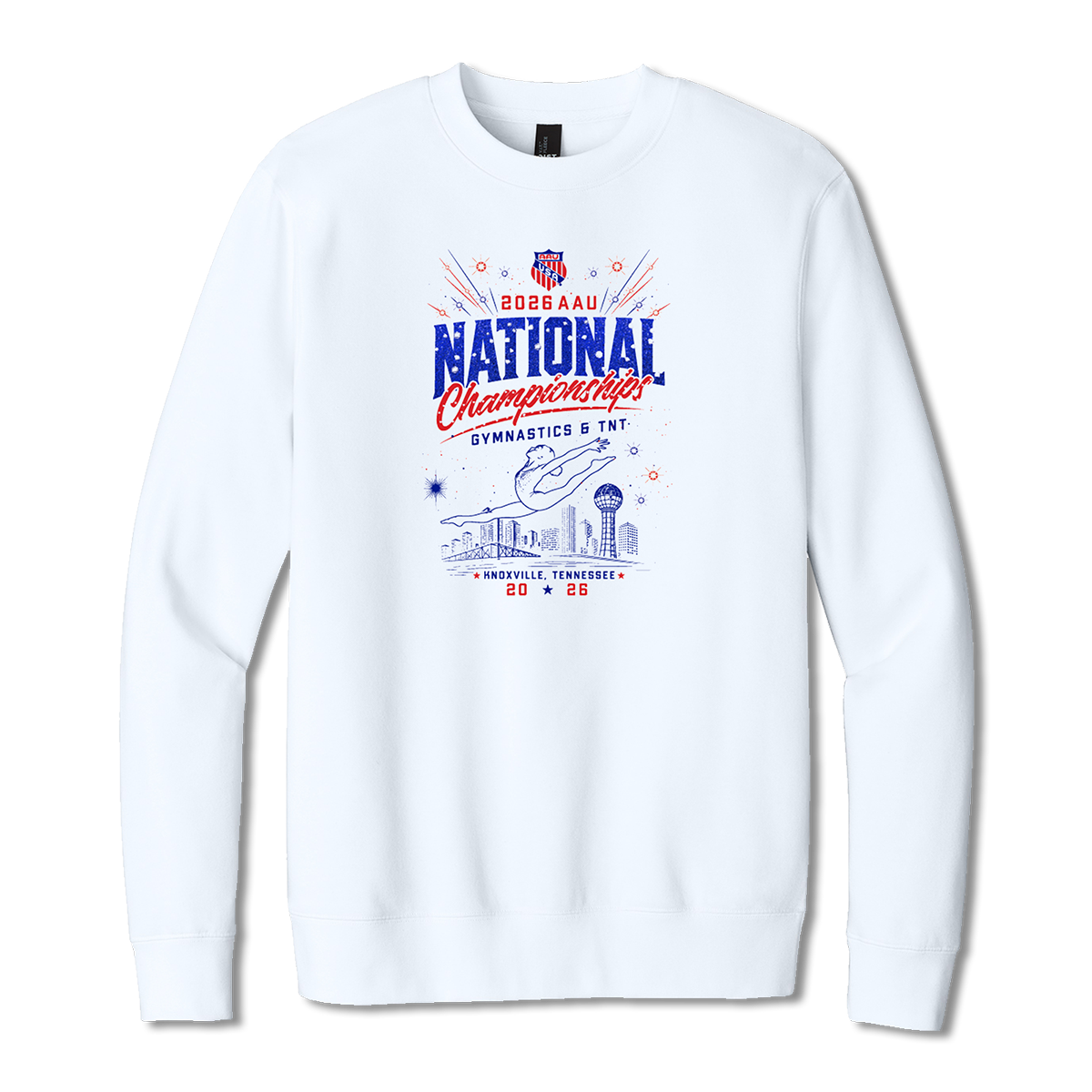 2026 AAU Gymnastics & TNT Nationals Crewneck (White)