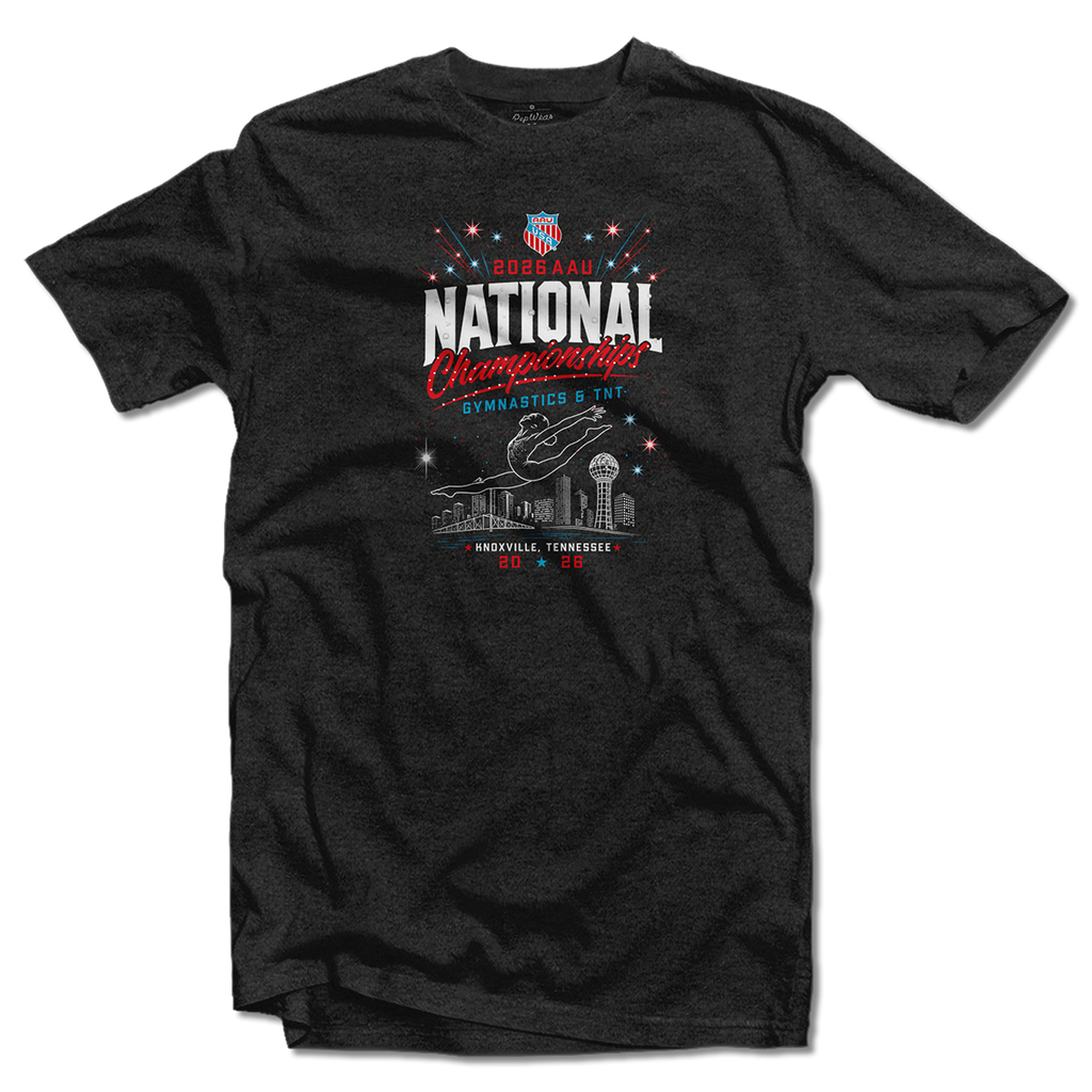 2026 AAU Gymnastics & TNT Nationals T-Shirt (Heather Black)