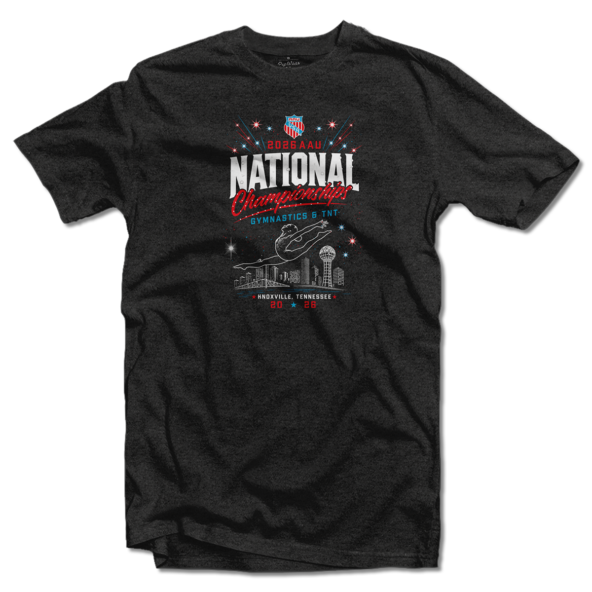 2026 AAU Gymnastics & TNT Nationals T-Shirt (Heather Black)