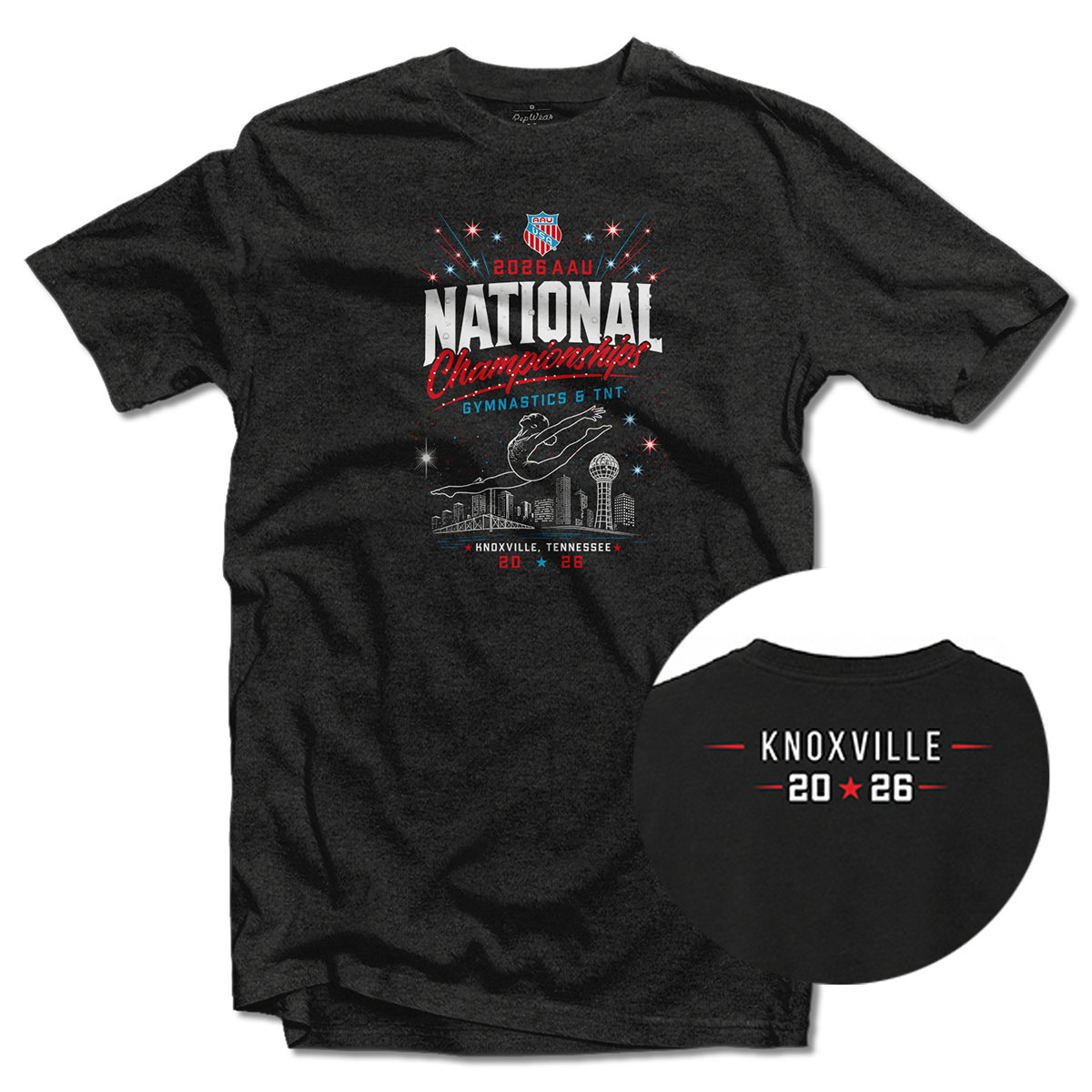 2026 AAU Gymnastics & TNT Nationals T-Shirt (Heather Black)