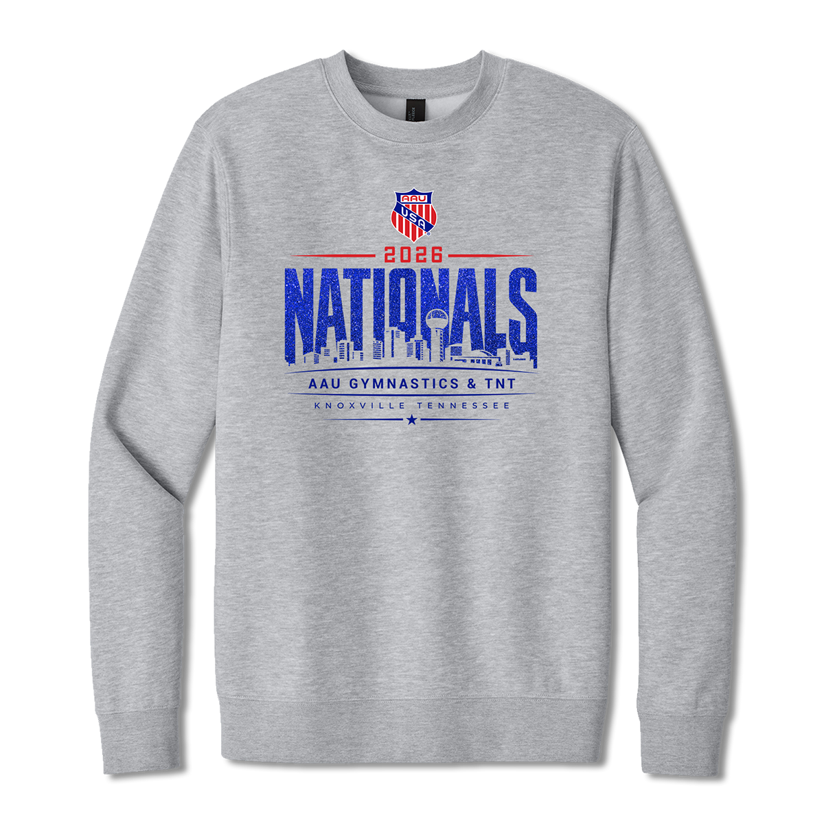 2026 AAU Gymnastics & TNT Nationals Skyline Crewneck (Athletic Heather)