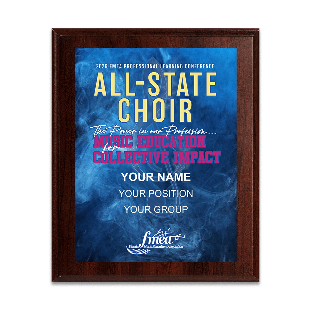 2025-2026 FMEA All-State 8x10 Plaque