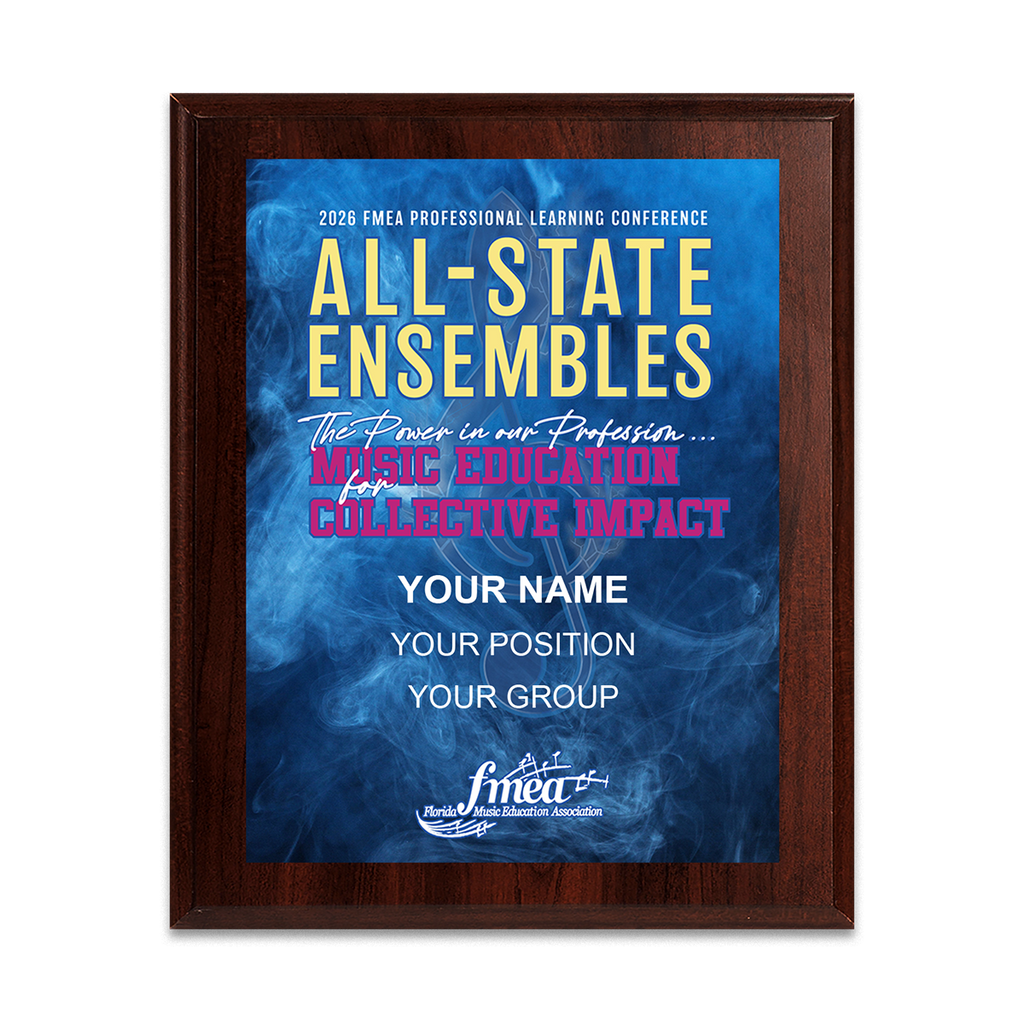2025-2026 FMEA All-State 8x10 Plaque