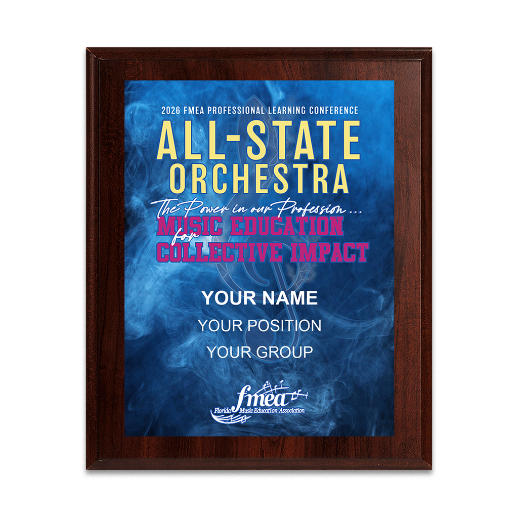 2025-2026 FMEA All-State 8x10 Plaque