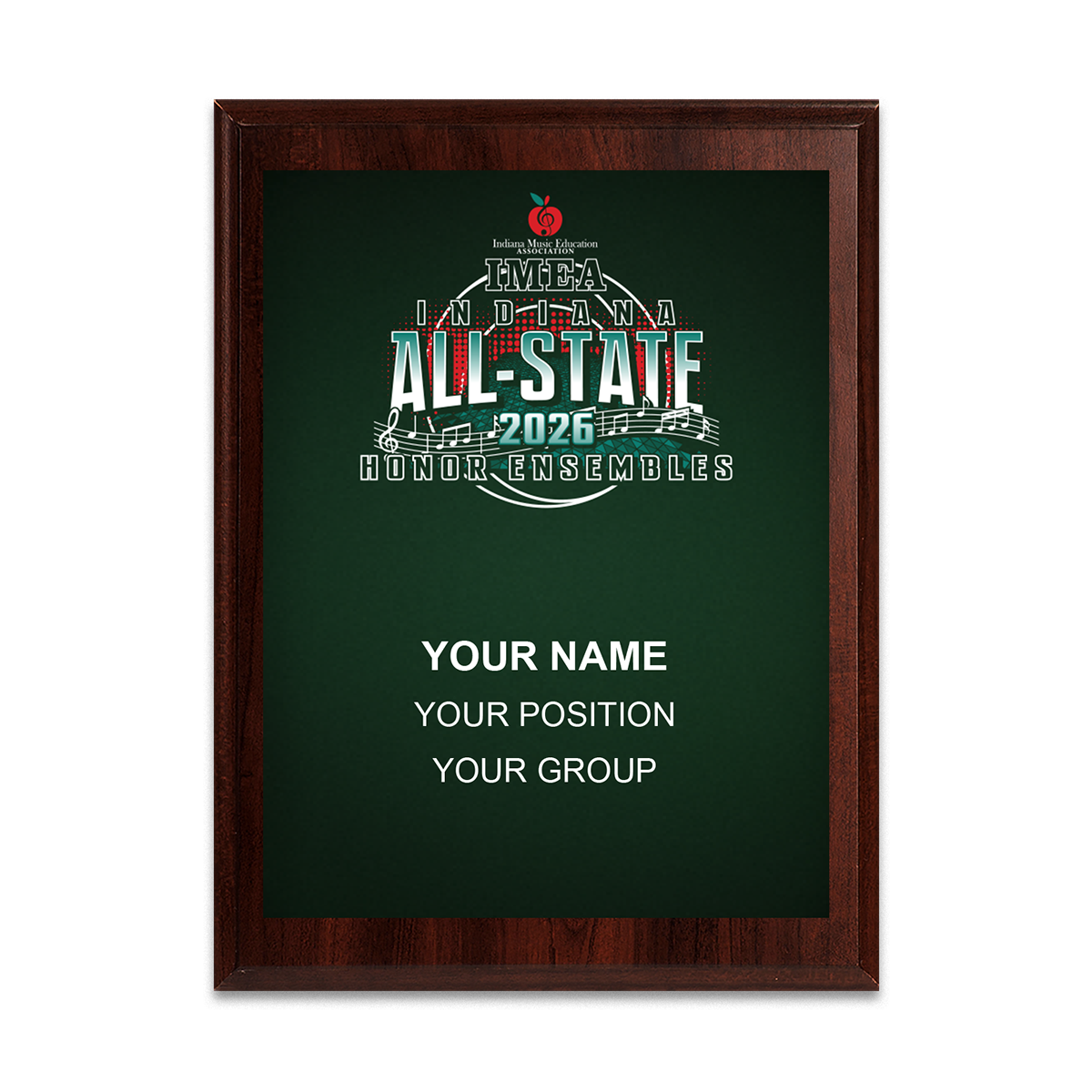 2026 IMEA (Indiana) All-State 8x10 Plaque