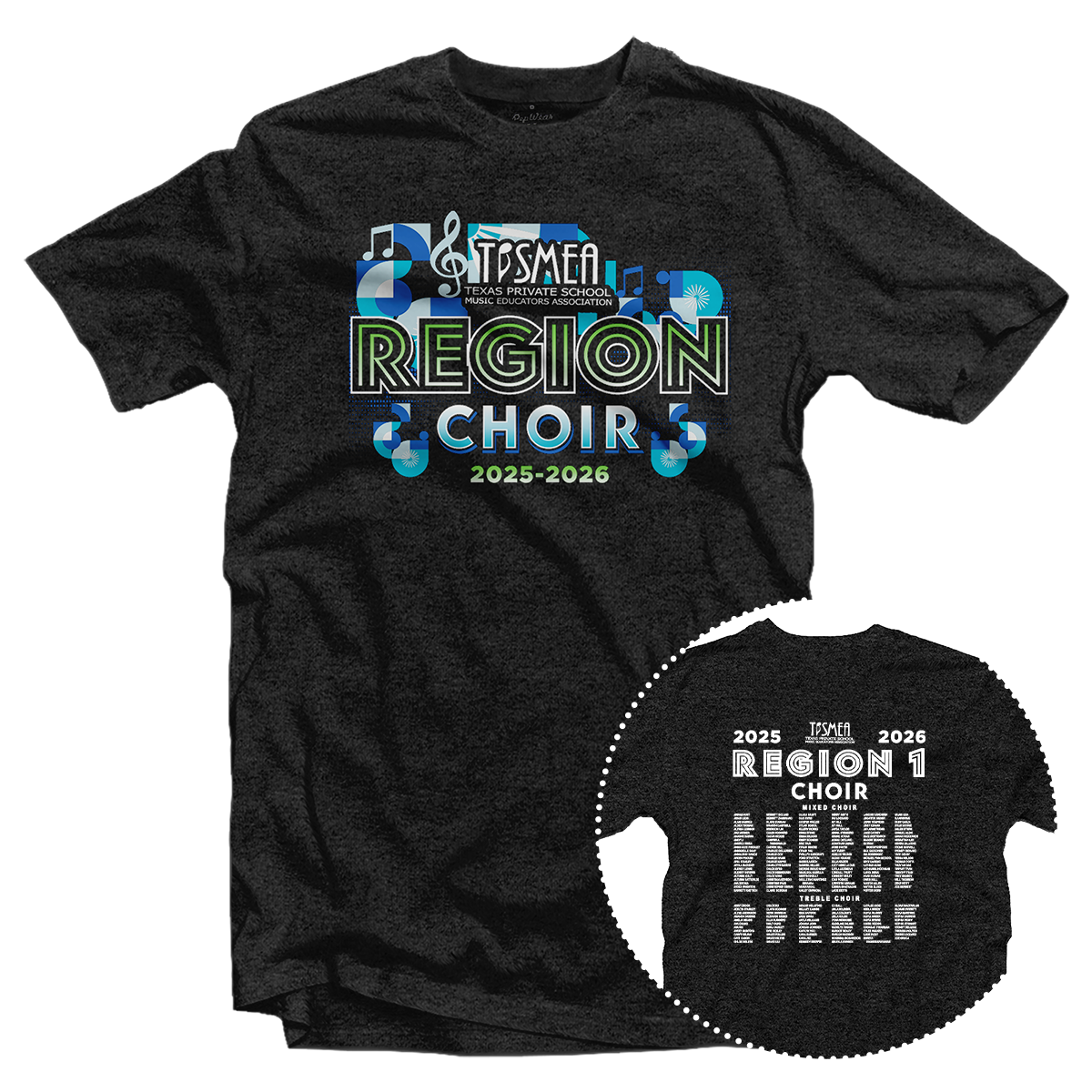 2025-2026 TPSMEA Vocal Region Choir T-Shirt