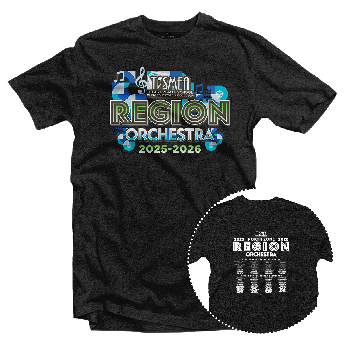 2025-2026 TPSMEA NZ MS/HS Region/Honor Orchestra T-Shirt