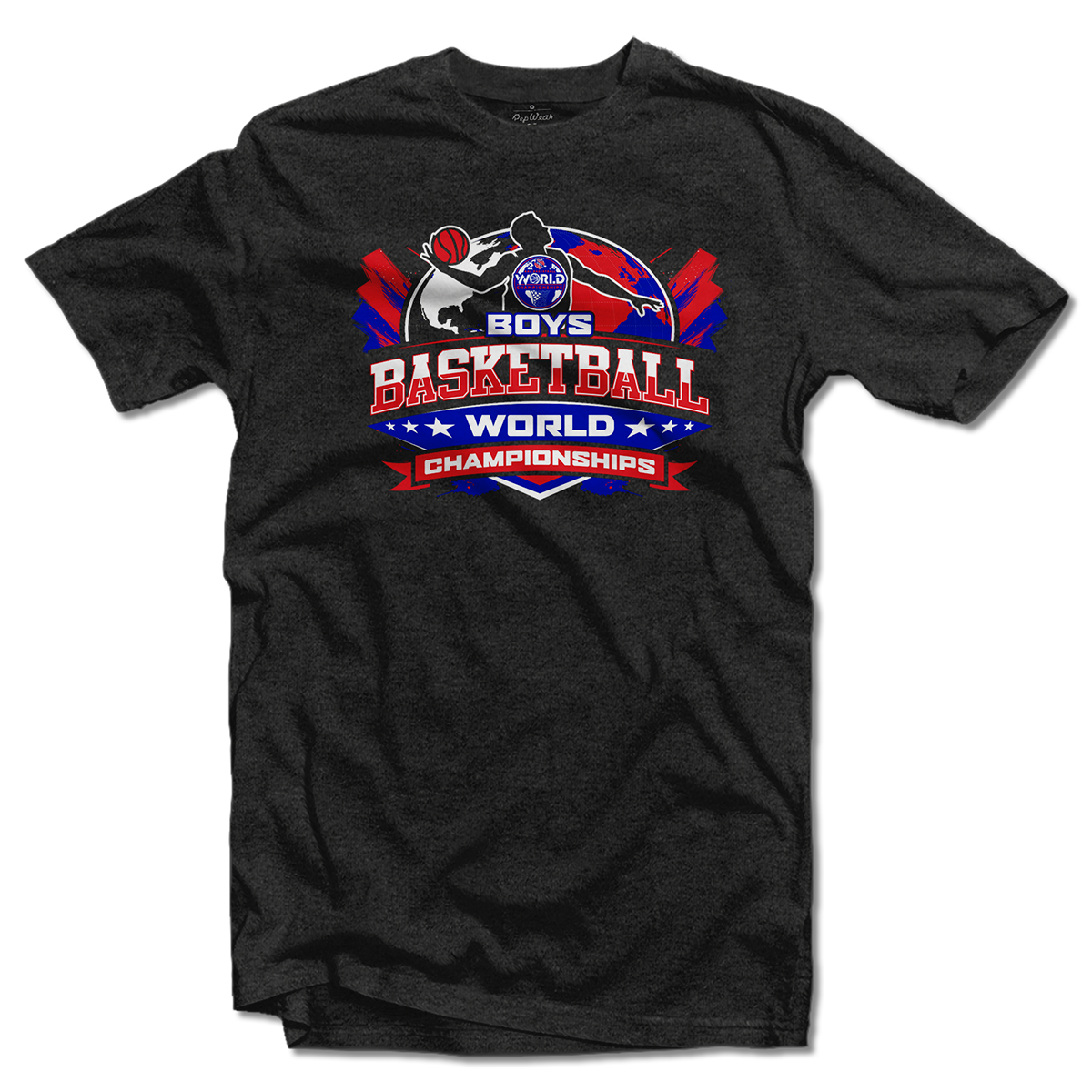2026 AAU Boys Basketball World Championships T-Shirt (Heather Black)