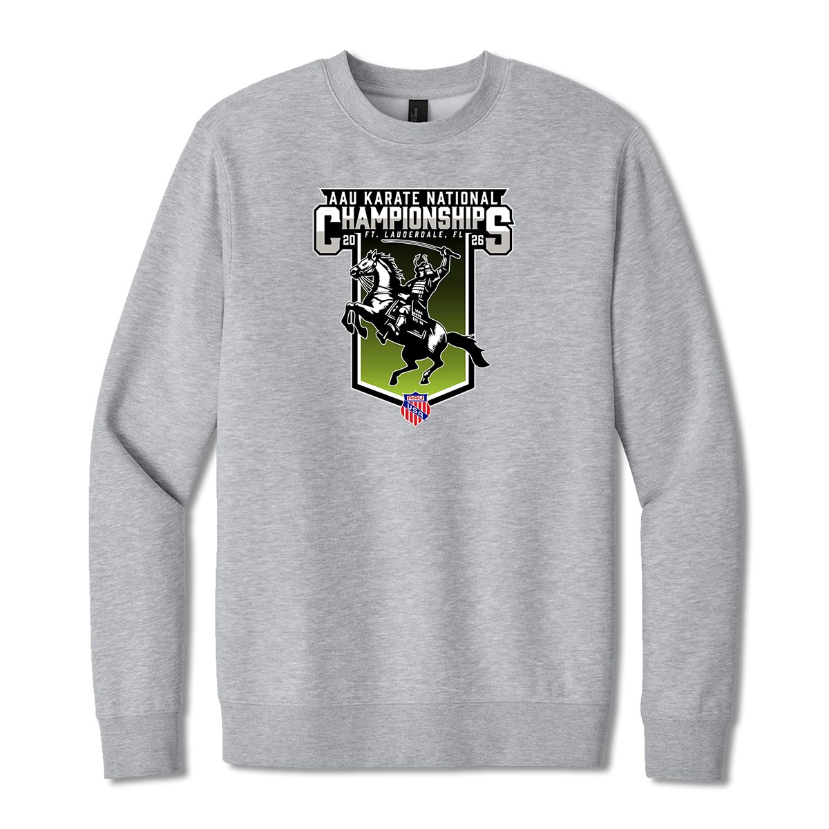 2026 AAU Karate National Championships Crewneck Sweatshirt (Heather Gray)
