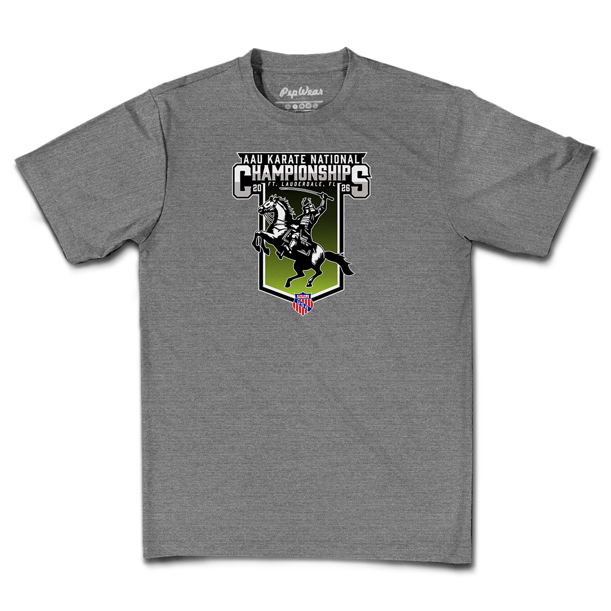 2026 AAU Karate National Championships Performance T-Shirt (Heather Gray)