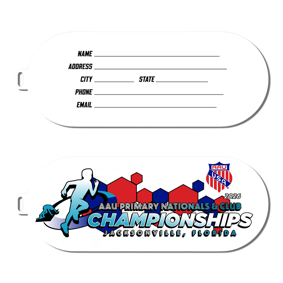 2026 AAU Track & Field Club Championships and Primary Nationals Luggage Tag