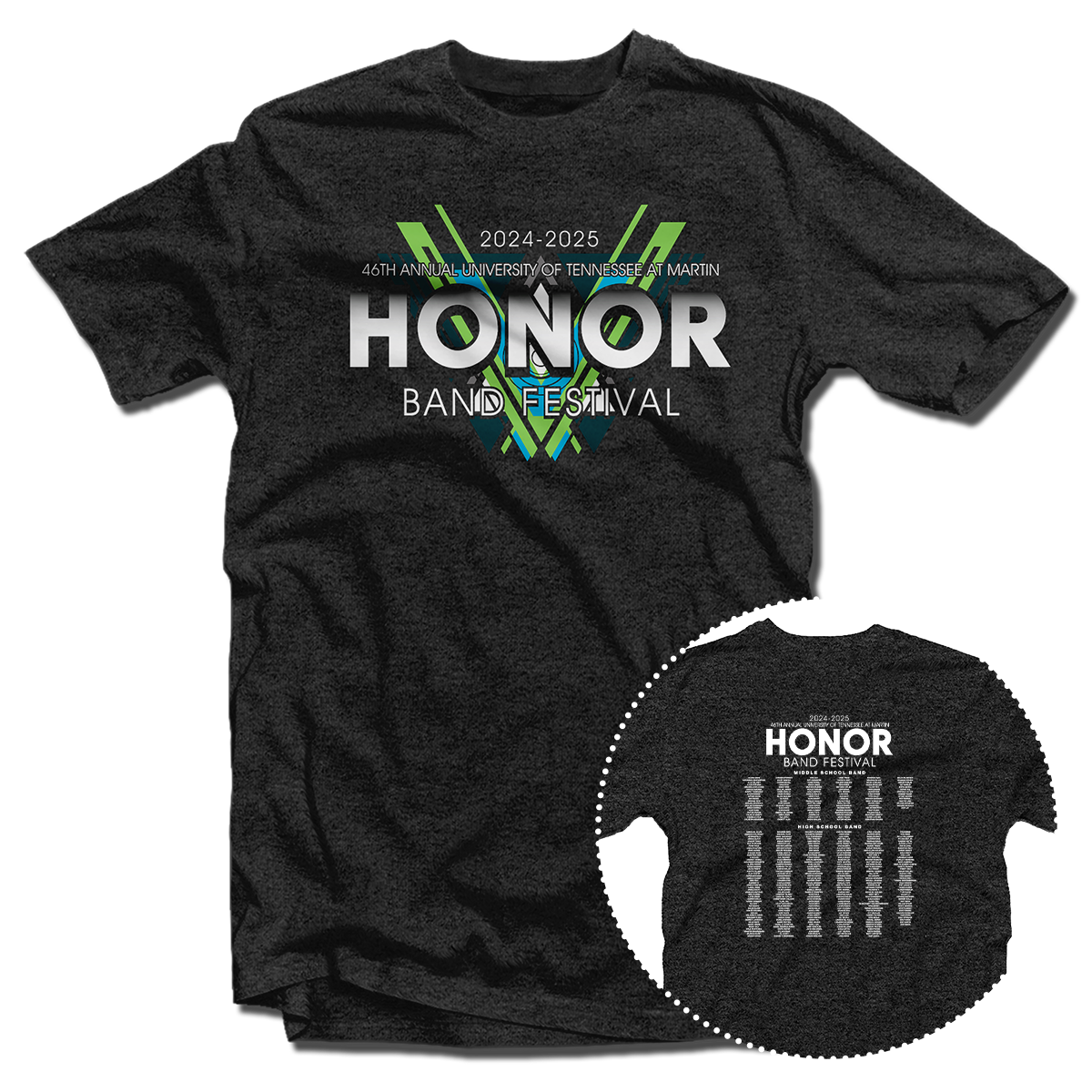2024-2025  University of Tennessee at Martin Honor Band Festival T-Shirt