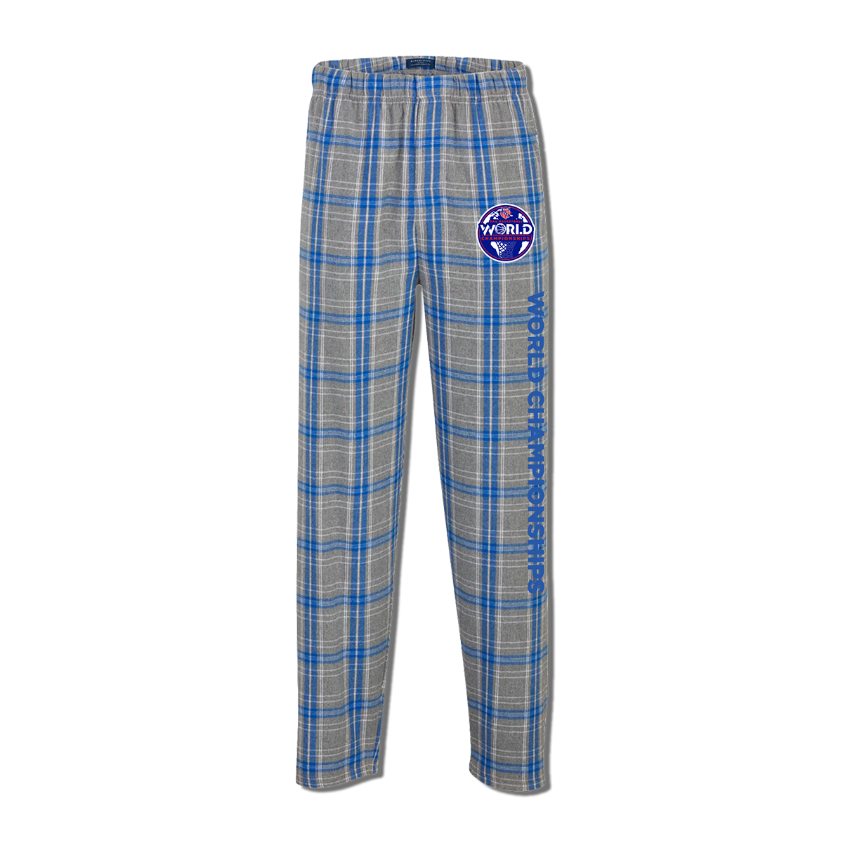2026 AAU Boys Basketball World Championships Pajama Pants (Blue Plaid)