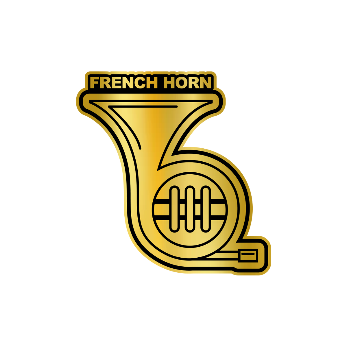 French Horn Sticker