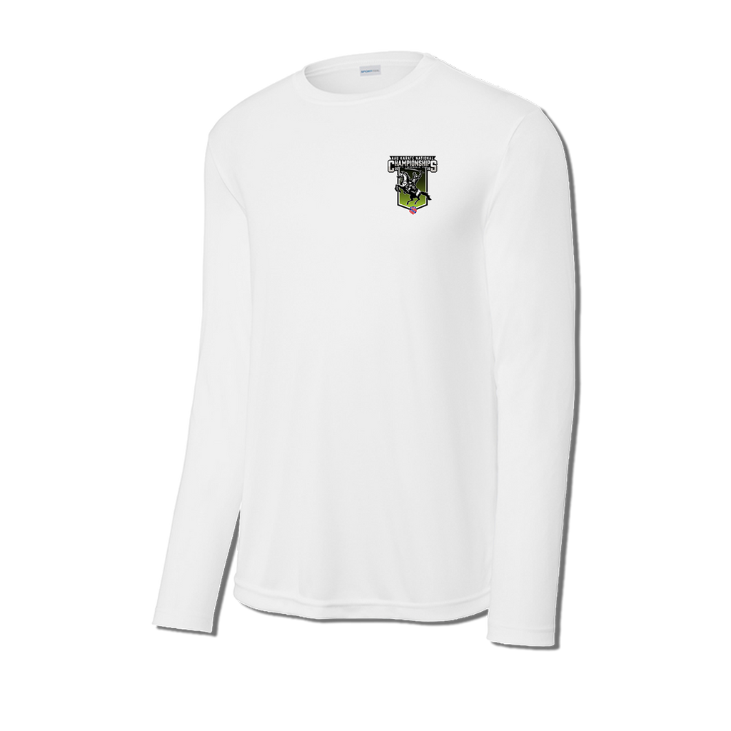 2026 AAU Karate National Championships Long Sleeve Performance T-Shirt (White)