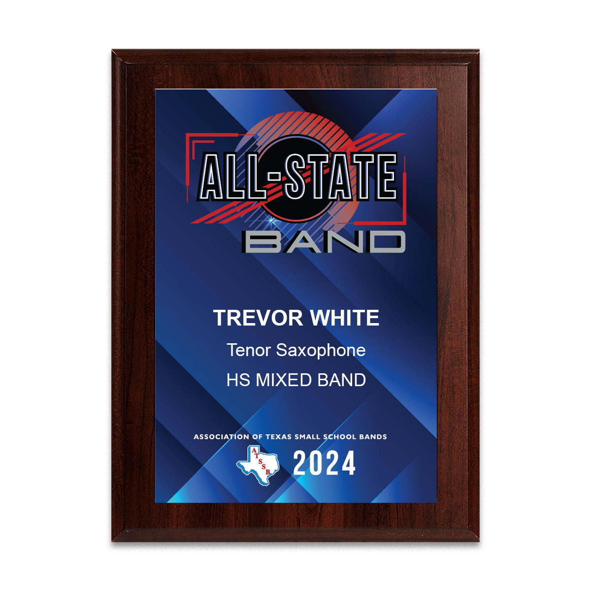 2024 ETSBOA All-State East Senior Clinic 6x8 Plaque