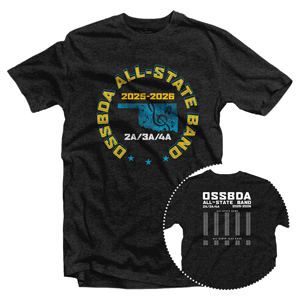 2025-2026 OSSBDA 2A/3A/4A All-State Band T-Shirt