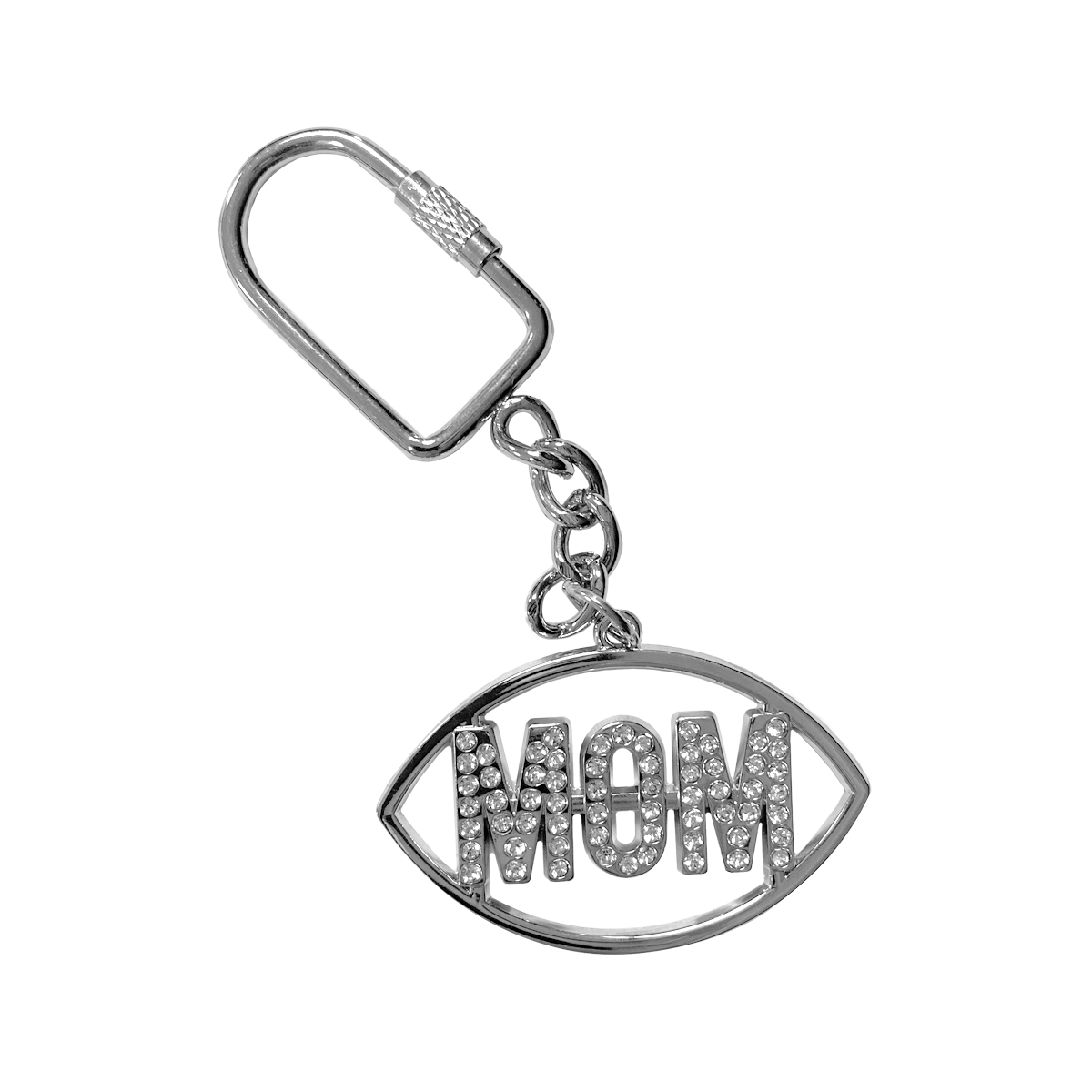 Football Mom Bling Keychain